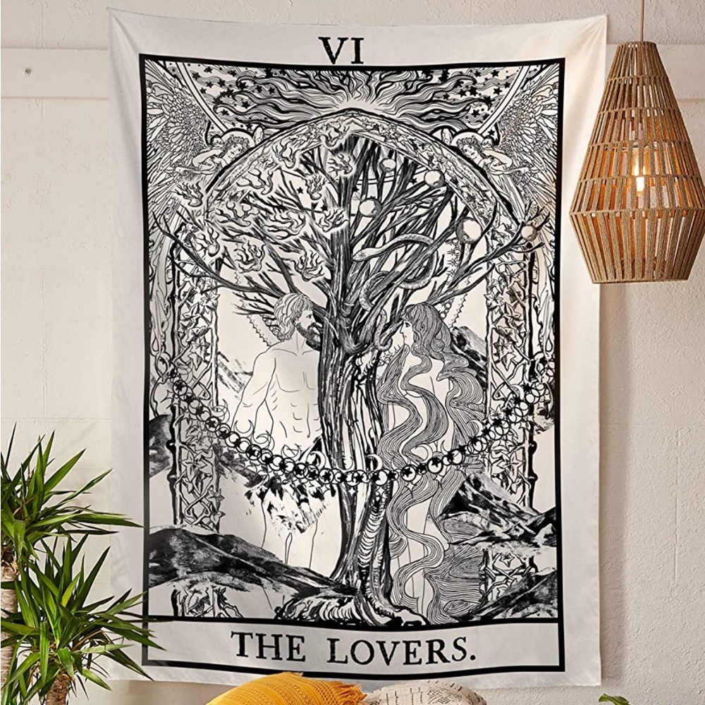 The Lovers Tarot Card Tapestry